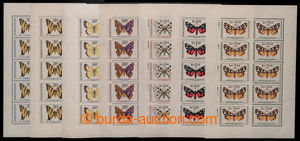 200469 - 1966 Pof.PL1526-1531, Butterflies, set blk-of-10, at value 3