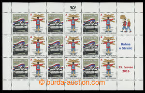 200482 - 2002 Pof.715, Rozcestník, complete counter sheet with stamp