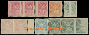 200530 -  Pof.151A, 157A, 160A, 161A, comp. 6 pcs of stamps and strip