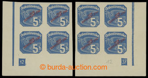 200632 - 1939 Sy.NV2, value 5h blue with overprint, L and LR corner b