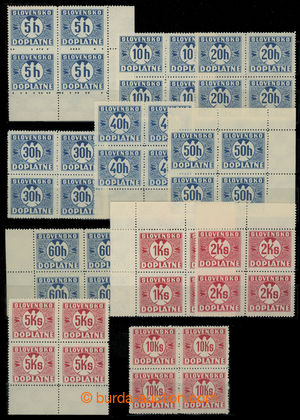 200647 - 1939 Sy.D1Y-D11Y, values 5h - 10 Koruna, selection of bloks 