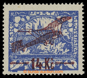200655 -  Pof.L1B, I. provisional air mail stmp. 14Kč/200h, comb per