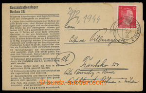 200684 - 1944 KT DACHAU předtištěný skládaný dopis adresovaný 