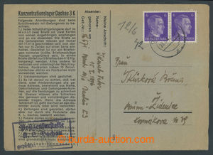 200685 - 1944 C.C. DACHAU  pre-printed envelope without content addre
