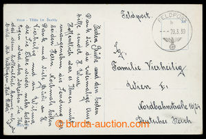 200690 - 1939 OBSAZENÍ ČSR  čb pohlednice (Brno) přepravená poln