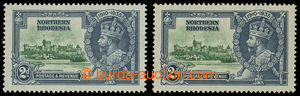 200758 - 1935 SG.19g, 19f, Jubilee George V. 2P, DIAGONAL LINE BY TUR