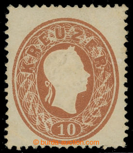 200847 - 1860 Ferch.21, Franz Joseph I. 10Kr light brown; unused piec