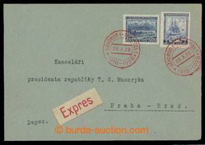 200907 - 1928 Express letter franked with. Jubilejními stamp. Pof.23