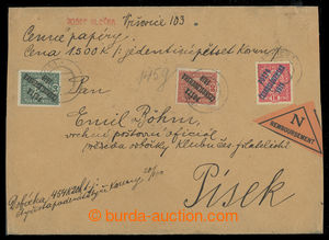 200912 - 1920 cenný dopis zaslaný jako Dobírka, vyfr. zn. 50h zele