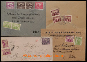 200914 - 1919-1924 comp. 4 pcs of letters with usage Express stamp., 