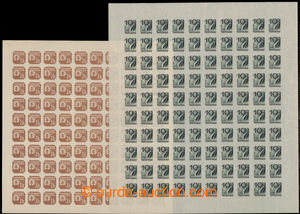 200999 - 1939-1943 Sy.NV10 + NV23, hodnota 2h žlutohnědá bez průs