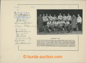 201050 - 1949 HOKEJ / KANADA REPREZENTACE /  podpisy hráčů kanadsk