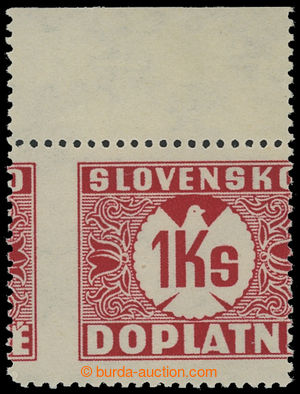 201076 - 1939 Sy.D8Y, hodnota 1Ks s průsvitkou s horním okrajem, v