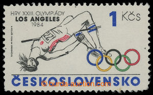 201112 -  Pof.2663N, Olympiáda Los Angeles 1Kčs, z politických dů