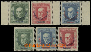 201121 - 1925 Pof.180-182, Kongres, 2x kompletní řada, 1x svěží 