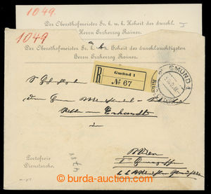 201130 - 1908 COURT POST / pre-printed Reg letter with invitation, se