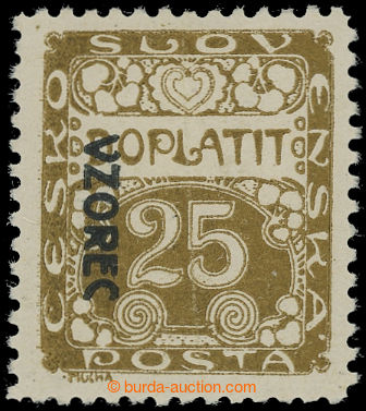 201203 - 1919 Pof.DL5vz, Ornament 25h hnědá, ŘZ 10½, s přeti