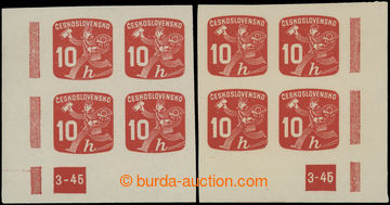 201381 - 1945 Pof.NV24, Newspaper stamps 10h red, R and L lower corne
