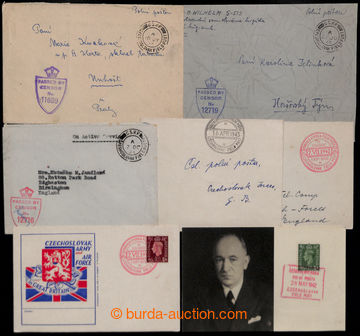 201390 - 1944-1945 comp. 3 pcs of letters sent members Czechosl. unit
