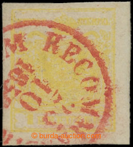 201413 - 1850 Ferch.1, Znak 1Kr citronově žlutá, III. typ MP, s č