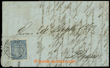 201420 - 1855 letter with Mi.1, Coat of arms 4Sk, atypical only with 