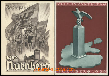 201485 - 1936-1938 2x Reichsparteitag Nürnberg - Eagle 1938 and Poch
