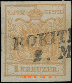 201518 - 1850 Ferch.1HIa, Znak 1kr Ia typ, ruční papír, barva svě