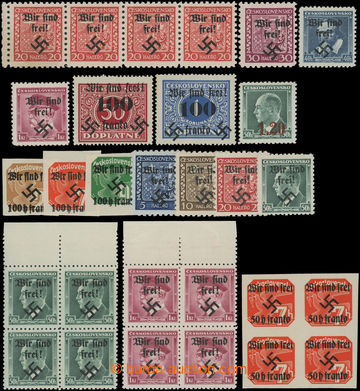 201534 - 1938 ASCH / RUMBURG  sestava 22ks známek, z toho 1ks červe