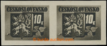 201548 - 1945 Pof.371 ST, Bratislava's 10K black, horizontal pair, co