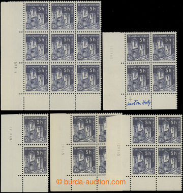 201585 - 1960 Pof.1101, Castles - Trenčín 5h, comp. of 5 editions i