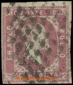 201600 - 1852 Sass.3d, Victor Emmanuel II. 40C rossa lilla; at right 