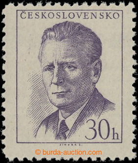 201656 - 1959 Pof.1091X, printing error Novotný 30h violet, 1. issue