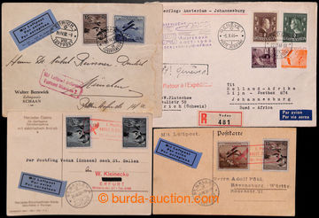 201681 - 1930-1946 4 airmail entires, from that 3 franked with issue 