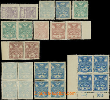 201831 -  Pof.143A, 144, 145, 147, comp. 11 pcs of stamp., stripe and