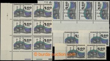 201915 - 1971 Pof.1876, Vernacular Architecture 1,60Kčs, comp. of 5 