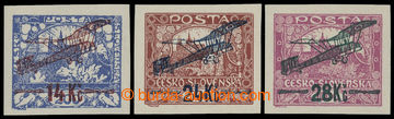 201972 -  Pof.L1-L3, I. provisional air mail stmp., complete imperfor
