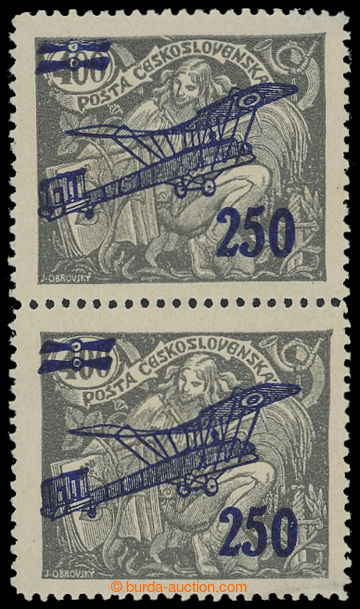 201993 -  Pof.L6ST, II. provisional air mail stmp. 250/400h in vertic