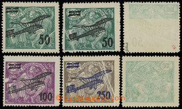 202000 -  Pof.L4-L6 production flaw, II. provisional air mail stmp., 