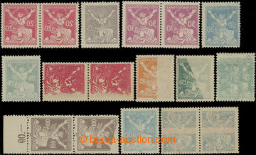 202079 -  Pof.151-161, comp. 12 pcs of stamp. and stripe with full an