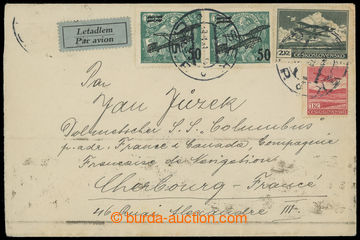 202145 - 1931 airmail letter to France with mixed franking airmail st