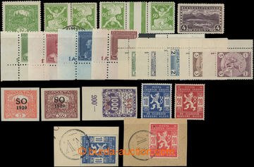 202272 - 1918-1930 comp. of stamps on card A4, contains i.a. Pof.6B, 