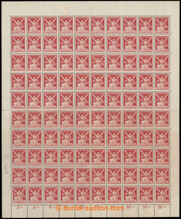 202367 -  COUNTER SHEET / Pof.151A, 20h red, complete 100 stamps shee