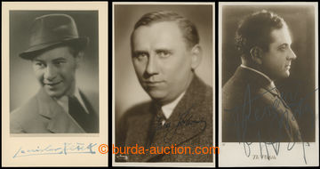 202451 - 1935-1940 ACTORS / comp. of 3 portrait photo postcard with s