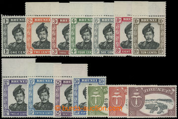 202506 - 1952 SG.100-113, Sultan Saifuddin 1C - $5; complete mint nev