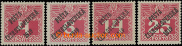 202528 -  Pof.66-69, Large numerals 4h, 6h, 14h and 25h, types III, I