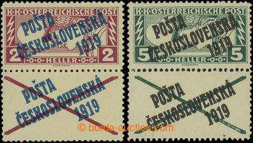 202554 -  Pof.57-58AK, Rectangle 2h and 5h with lower overprinted cou