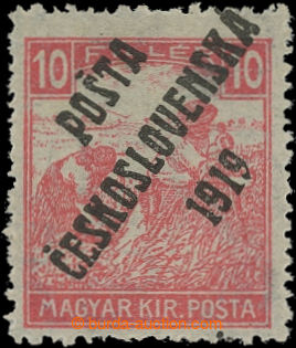 202574 -  Pof.99, White numeral(s) 10f red, overprint type III.; mint