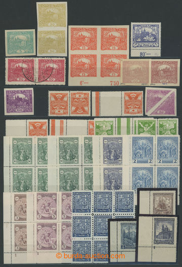202673 - 1918-1939 PARTIE /  zajímavá sestava známek na kartě A4,