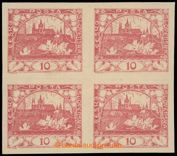 202677 -  PLATE PROOF  values 10h red, block of four with plate varie