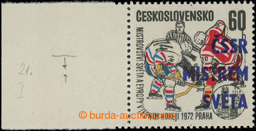 202680 - 1972 Pof.1961 DV, ČSSR mistrem světa 60h, krajový kus s h